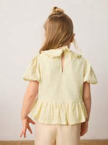 Maija Kids Maija Kids Camisa holgada y casual con mangas abullonadas y cuello de Peter Pan