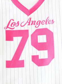 SHEIN 2 件套女婴运动衫和百褶裙套装，适合春夏季，0-3 岁 - 玫紅色 - 查看 4