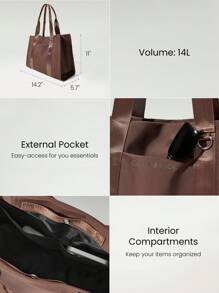 16L Ready Or Not Adjustable Strap Crossbody Square Tote Bag Daily Casual Leisure Wear