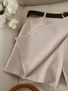 Franclia Váy/quần dài thời trang công sở dáng bất đối xứng, quần short đa năng một mảnh dành cho nữ, váy/quần dài phối không cần thắt lưng. - Màu Tím - Xem 6