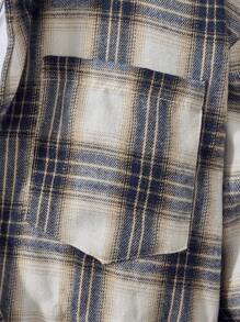 青少年男孩新款休闲宽松格子衬衫春秋季 - 彩色 - 查看 4