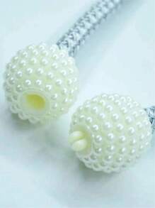 SHEIN 2 Pcs/10 Pcs Delicate Curtain Tiebacks With Small Faux Pearl, For Bedroom Living Room Home Decor,Window Tie Tie Fixer Decorative Rope Fixer, Classic Tie Design, Suitable For Room, Office(Buckle, Non-Magnet) - Multicolor - View 4