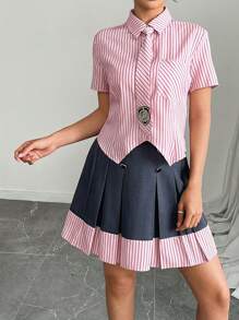 Women Two Pieces Outfits For Daily Wear - Pink - View 6