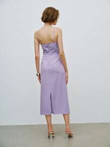 Lumivelle Camisole Kleid mit seitlicher Rüschenverzierung und Perlendekor