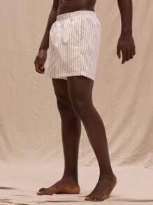 Musero Pin Stripe Swim Shorts Spring, Summer, Holiday, Beachwear - White - View 3