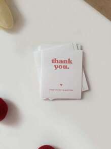 SHEIN 5 Sheets, 30pcs/Sheet Simple 5x6cm Rectangle Thank You Stickers For Gifts Packaging Decoration