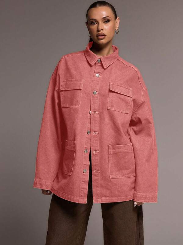 MUSERA Jachetă din denim spălat cu buzunar, vară, casual, drăguță, Y2K, Ibiza Western Concert