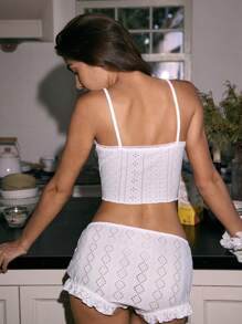 Lowkey Lull Débardeur de nuit minimaliste en dentelle confortable et texturé pour femmes