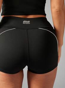 MISSGUIDED Athletic Performance High Rise Sports Shorts Gym Workout Running Training Compression Moisture Wicking Fitness Exercise Active Wear
