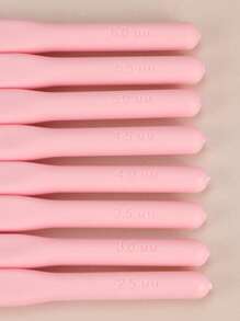 SHEIN 8 件套铝制钩针，现代双色钩针，DIY 适用 - 粉色 - 查看 5