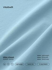 GLOWMODE Quần short chạy bộ cạp cao VitalSwift 4" có túi rút dây đựng đồ lót tích hợp, tập luyện hàng ngày, mùa hè, khô nhanh, thấm hút ẩm, chống mùi hôi - Màu xanh nước - Xem 6