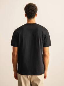 SWAVVY Men Cotton Embroidered Rose Short Sleeve Tee, Fashion, Boyfriend Gift, For Going Out, Summer