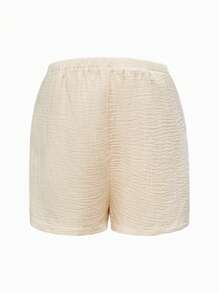 SHEIN Set de 3 shorts informales, de estilo BOHO, ajustables para la cintura, para embarazadas para vacaciones - Multicolor - Ver 6