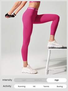 GLOWMODE 24英寸Powersculpt™ 凉爽压缩V型提臀弹力腰部运动紧身裤，带侧袋，高强度跑步慢跑训练健身房锻炼