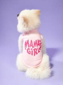 PETSIN 1pc Pet Dog/Cat Mama's Girl Casual Print Breathable Tank Top