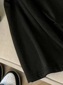 SHEIN Lacomfia maglietta casual da donna con stampa grafica, a maniche corte e scollo rotondo, taglia grande, adatta per l'estate
