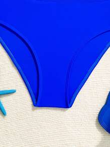 Conjunto de bikini sólido nuevo de 2025, elegante y para playa, piscina, traje de baño para chicas adolescentes, trajes de baño para mujeres, trajes de baño para mujer, bikinis para adolescentes