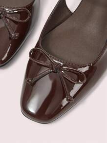 CUCCOO DOLLMOD Women's Coffee Brown Butterfly Decor Mary Jane Flats, Square Toe, Slingback Shoes For Commuting, Dates, Parties, Casual Walks, School, Cute & Sweet Style