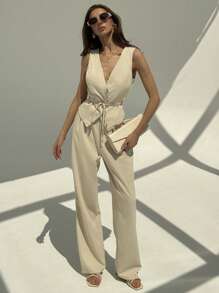 Aloruh Women Two Pieces Outfits For Daily Wear - Khaki - View 5