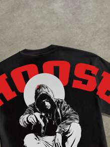 Manfinity EMRG Camiseta suelta y corta de hombre, estilo callejero hip hop "ELIGE"