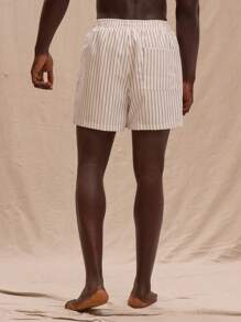 Musero Pin Stripe Swim Shorts Spring, Summer, Holiday, Beachwear - White - View 4
