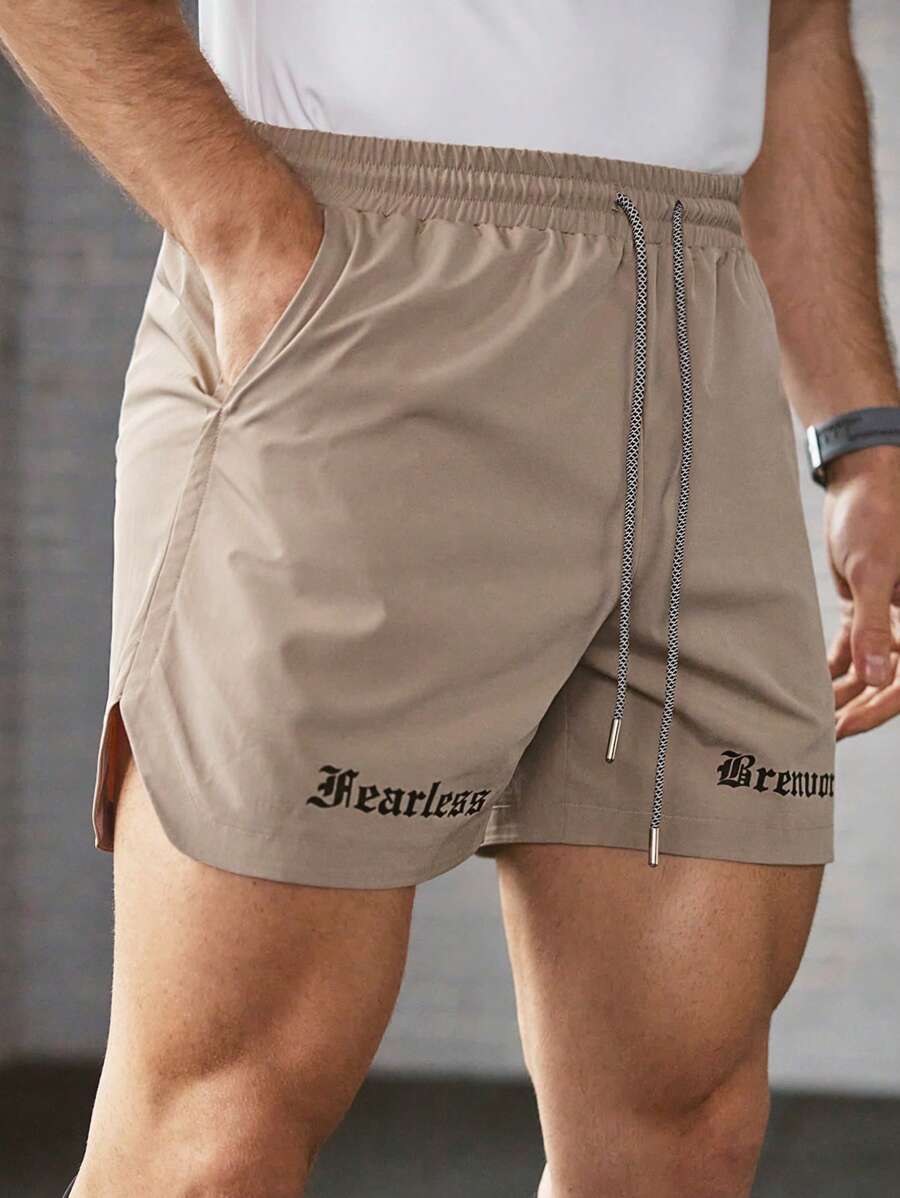 Manfinity VCAY Musclefit Men's Woven Fashionable Casual Relaxed Fit Elastic Waist Straight Leg Shorts, Summer Boyfriend Graduation Gifts Gym Essentials