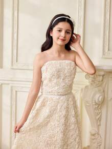 SHEIN Tween Girls' Cute & Elegant Floral Print Camisole Top, Versatile Summer