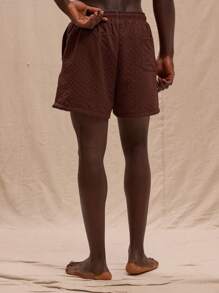 Musero Textured Swim Shorts Spring, Summer, Holiday, Beachwear - Brown - View 4
