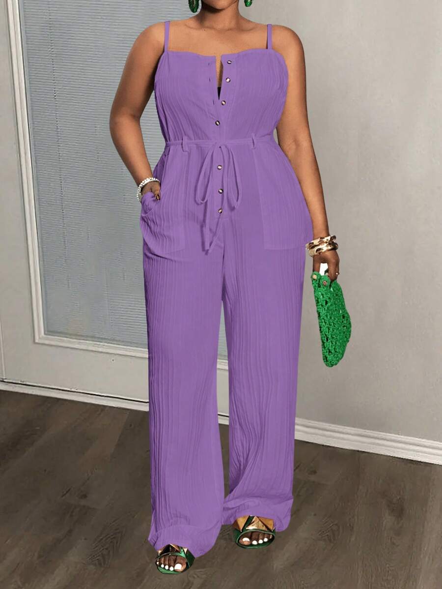 Slaydiva 2024 New All-Match White Casual Minimalist Sexy/Minimalist Style Plus Size Western Wear Women Sleeveless Textured Knit Bodycon Maxi Dress, Suitable For Spring/Summer Purple Jumpsuit Sleeveless Jumpsuit Summer Jumpsuit Casual Jumpsuit Vacation Jumpsuit