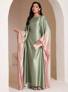 Veilorie Women Elegant Modest Ombre Arabic Dress - Multicolor - View 4