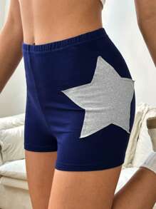 Jouncy Women's Solid Color Fashionable Leggings, Suitable For Summer - Navy Blue - View 6