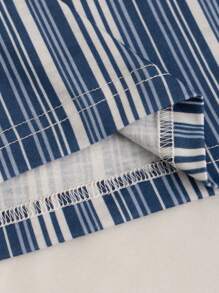 Rina Fox Casual Striped Backless Halter Crop Top, Summer - Multicolor - View 4