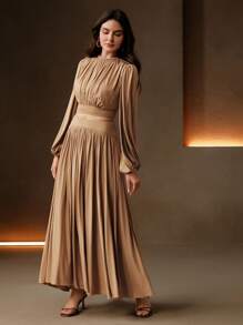 Anewsta Women Two Pieces Outfits For Daily Wear - Khaki - View 6