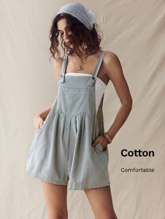 Wildy Mono clásico de rayas para mujer, informal y versátil