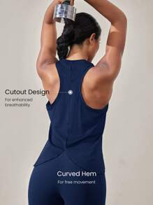 GLOWMODE Mesh Training Racerback Summer Tank Gym Wear Medium Impact Running Workout Quick Dry Moisture Wicking Cool Feeling