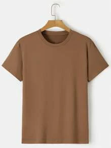 Manfinity Dauomo Men Solid Round Neck Tee