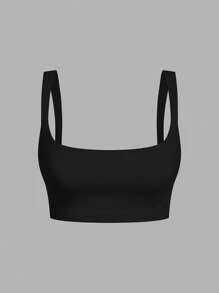 SHEIN EZwear 3 piezas Camiseta de tirantes de unicolor y corta para mujeres - Multicolor - Ver 9