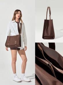16L Ready Or Not Adjustable Strap Crossbody Square Tote Bag Daily Casual Leisure Wear