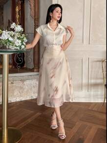 DAZY Women Two Pieces Outfits For Daily Wear - Apricot - View 5