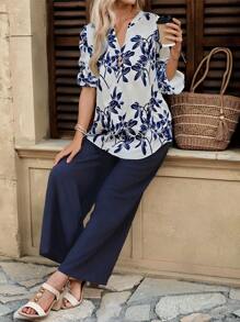 EMERY ROSE Women Two Pieces Outfits For Daily Wear - Blue - View 6