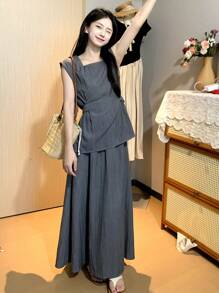 DAZY Women Two Pieces Outfits For Daily Wear - Grey - View 7