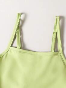 Conjunto de 2 piezas de vestido morado con decoración de mariposas coloridas para niñas preadolescentes - Verde Oliva - Ver 4