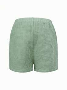 SHEIN Set de 3 shorts informales, de estilo BOHO, ajustables para la cintura, para embarazadas para vacaciones - Multicolor - Ver 3