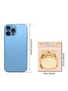 SHEIN Sách ngẫu nhiên Giấy ghi nhớ động vật hoạt hình dễ thương, Văn phòng phẩm cho học sinh, Ghi chú dán tin nhắn văn phòng, Quay lại trường học - Nhiều màu - Xem 7