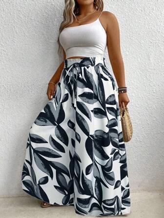 Pantalon ample d'été grande taille