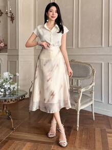 DAZY Women Two Pieces Outfits For Daily Wear - Apricot - View 6