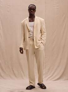 Musero Oversized Boxy Button Woven Blazer Spring, Summer, Streetstyle