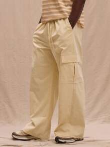 Musero Straight Leg Cargo Utility Joggers Spring Summer Streetstyle Easter Vacation - Khaki - View 3