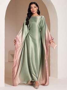 Veilorie Women Elegant Modest Ombre Arabic Dress - Multicolor - View 5