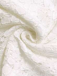 SHEIN LUNE Blazer mode femme avec garniture en dentelle et design de boutons métalliques